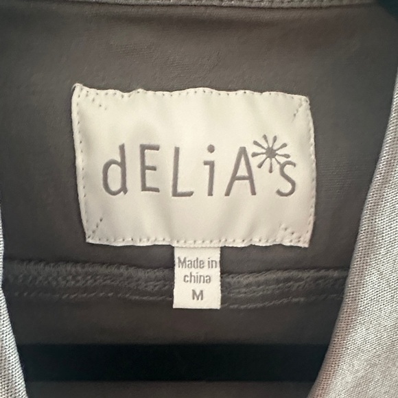 dELiA*s vintage y2K metallic silver Sleeveless Vest - Picture 2 of 6